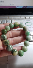 Load image into Gallery viewer, 10% OF- 50-63mm Certified Natural Multi-Color Jadeite Emerald Jade Carved 12MM STAR Beads Stretchy-Bracelet《Grade A》A0064
