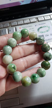 Load image into Gallery viewer, 10% OF- 50-63mm Certified Natural Multi-Color Jadeite Emerald Jade Carved 12MM STAR Beads Stretchy-Bracelet《Grade A》A0064