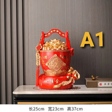 Load image into Gallery viewer, Chinese Feng Shui Lucky Wealth Gold Money Bag Ingot Statue Home/Office Decor Sculpture Craft Living Room TV Cabinet Fortune Ornament Housewarming Gift