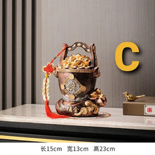 Load image into Gallery viewer, Chinese Feng Shui Lucky Wealth Gold Money Bag Ingot Statue Home/Office Decor Sculpture Craft Living Room TV Cabinet Fortune Ornament Housewarming Gift