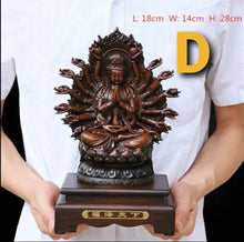 Load image into Gallery viewer, Chinese Feng Shui Lucky Wealth Gold Blessing Guanyin Statue Home/Office Decor Sculpture Craft Living Room TV Cabinet Fortune Ornament Housewarming Gift