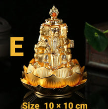 Load image into Gallery viewer, Chinese Feng Shui Lucky Wealth Gold Blessing Guanyin Buddha God Statue Home/Office Decor Sculpture Craft Living Room TV Cabinet Fortune Ornament Housewarming Gift