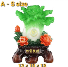 Load image into Gallery viewer, Chinese Feng Shui Lucky Wealth Cabbage Statue Home/Office Decor Sculpture Craft Living Room TV Cabinet Fortune Ornament Housewarming Gift