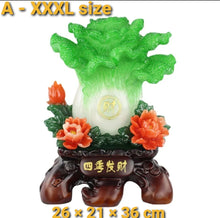 Load image into Gallery viewer, Chinese Feng Shui Lucky Wealth Cabbage Statue Home/Office Decor Sculpture Craft Living Room TV Cabinet Fortune Ornament Housewarming Gift