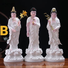 Load image into Gallery viewer, Chinese Feng Shui Lucky Wealth Gold Blessing Buddha Guanyin God Statues Home/Office Decor Sculpture Craft Living Room TV Cabinet Fortune Ornament Housewarming Gift