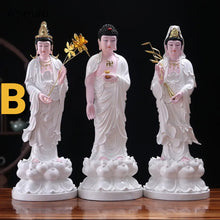 Load image into Gallery viewer, Chinese Feng Shui Lucky Wealth Gold Blessing Buddha Guanyin God Statues Home/Office Decor Sculpture Craft Living Room TV Cabinet Fortune Ornament Housewarming Gift