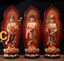 Load image into Gallery viewer, Chinese Feng Shui Lucky Wealth Gold Blessing Buddha Guanyin God Statues Home/Office Decor Sculpture Craft Living Room TV Cabinet Fortune Ornament Housewarming Gift
