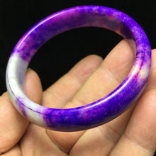 Load image into Gallery viewer, 10% OFF- 60/61/62mm Certified Natural Lavender Purple Jadeite Emerald A*Jade Handcarved Bangle S01