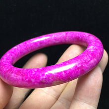 Load image into Gallery viewer, 10% OFF- 56/57/58mm Certified Natural Lavender Jadeite Emerald A*Jade Handcarved Bangle S02