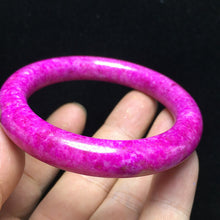 Load image into Gallery viewer, 10% OFF- 56/57/58mm Certified Natural Lavender Jadeite Emerald A*Jade Handcarved Bangle S02