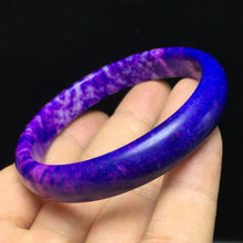 Load image into Gallery viewer, 10% OFF- 60/61/62mm Certified Natural Lavender Purple Jadeite Emerald A*Jade Handcarved Lucky Bangle S04