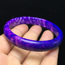Load image into Gallery viewer, 10% OFF- 60/61/62mm Certified Natural Lavender Purple Jadeite Emerald A*Jade Handcarved Lucky Bangle S04