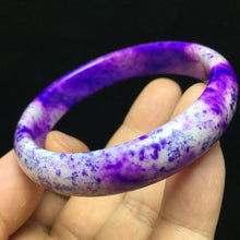 Load image into Gallery viewer, 10% OFF- 60/61/62mm Certified Natural Lavender Purple Jadeite Emerald A*Jade Handcarved Lucky Bangle S06