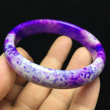 Load image into Gallery viewer, 10% OFF- 60/61/62mm Certified Natural Lavender Purple Jadeite Emerald A*Jade Handcarved Lucky Bangle S06