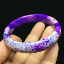 Load image into Gallery viewer, 10% OFF- 60/61/62mm Certified Natural Lavender Purple Jadeite Emerald A*Jade Handcarved Lucky Bangle S06