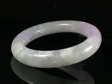 Load image into Gallery viewer, 10% OFF- 57/58/59mm Certified Natural Lavender Jadeite Emerald A*Jade HandCarved Lucky Jade Round Bangle A126