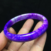 Load image into Gallery viewer, 10% OFF- 60/61/62mm Certified Natural Lavender Purple Jadeite Emerald A*Jade Handcarved Lucky Bangle S08