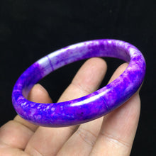 Load image into Gallery viewer, 10% OFF- 60/61/62mm Certified Natural Lavender Purple Jadeite Emerald A*Jade Handcarved Lucky Bangle S08