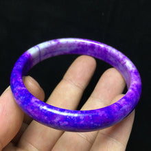 Load image into Gallery viewer, 10% OFF- 60/61/62mm Certified Natural Lavender Purple Jadeite Emerald A*Jade Handcarved Lucky Bangle S08