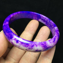 Load image into Gallery viewer, 10% OFF- 60/61/62mm Certified Natural Lavender Purple Jadeite Emerald A*Jade Handcarved Lucky Bangle S09