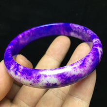 Load image into Gallery viewer, 10% OFF- 60/61/62mm Certified Natural Lavender Purple Jadeite Emerald A*Jade Handcarved Lucky Bangle S09