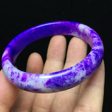Load image into Gallery viewer, 10% OFF- 60/61/62mm Certified Natural Lavender Purple Jadeite Emerald A*Jade Handcarved Lucky Bangle S10