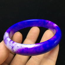 Load image into Gallery viewer, 10% OFF- 60/61/62mm Certified Natural Lavender Purple Jadeite Emerald A*Jade Handcarved Lucky Bangle S14