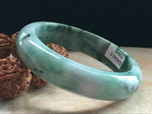 Load image into Gallery viewer, 10% OFF- 55/56/57mm Certified Natural Jadeite Emerald A*Jade Handcarved Lucky Bangle X2642