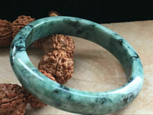 Load image into Gallery viewer, 10% OFF- 60/61/62mm Certified Natural Jadeite Emerald A*Jade Handcarved Lucky Bangle X2684