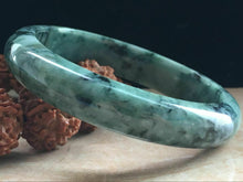 Load image into Gallery viewer, 10% OFF- 60/61/62mm Certified Natural Jadeite Emerald A*Jade Handcarved Lucky Bangle X2684