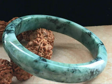 Load image into Gallery viewer, 10% OFF- 60/61/62mm Certified Natural Jadeite Emerald A*Jade Handcarved Lucky Bangle X2684