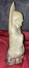 Load image into Gallery viewer, 6.5''H- Vintage Chinese Natural Antique Exquisite Jade Stone Handcarved Sculpture Blessing Happy Buddha Statue