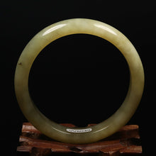 Load image into Gallery viewer, 10% OFF- 57/58/59mm Certified Natural Yellow Gold Emerald Xiu Jade*A Handcarved Bangle VV6049
