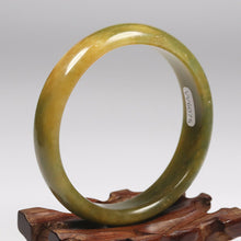 Load image into Gallery viewer, 10% OFF- 58/59/60mm Certified Natural Red Yellow Gold Emerald Xiu Jade*A Handcarved Bangle VV6075