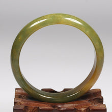 Load image into Gallery viewer, 10% OFF- 58/59/60mm Certified Natural Red Yellow Gold Emerald Xiu Jade*A Handcarved Bangle VV6075