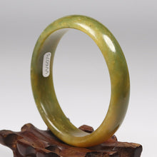 Load image into Gallery viewer, 10% OFF- 58/59/60mm Certified Natural Red Yellow Gold Emerald Xiu Jade*A Handcarved Bangle VV6075