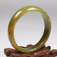 Load image into Gallery viewer, 10% OFF- 58/59/60mm Certified Natural Red Yellow Gold Emerald Xiu Jade*A Handcarved Bangle VV6075