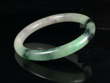 Load image into Gallery viewer, 10% OFF- 57/58/59mm Certified Natural Lavender 3 Color Jadeite Emerald A*Jade HandCarved Lucky Jade Round Bangle A096