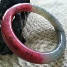 Load image into Gallery viewer, 10% OFF- 58/59/60mm Certified Natural Red Emerald Xiu Jade A HandCarved Lucky Round Bracelet Bangle A144