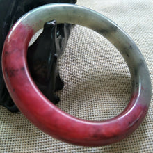 Load image into Gallery viewer, 10% OFF- 58/59/60mm Certified Natural Red Emerald Xiu Jade A HandCarved Lucky Round Bracelet Bangle A144
