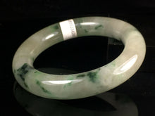 Load image into Gallery viewer, 10% OFF- 57/58/59mm Certified Natural Lavender 3 Color Jadeite Emerald A*Jade HandCarved Lucky Jade Round Bangle A094