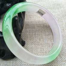 Load image into Gallery viewer, 57/58/59mm Certified Natural 3 Color Jadeite Emerald A Jade HandCarved Lucky Bracelet Bangle V526