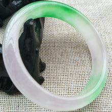 Load image into Gallery viewer, 57/58/59mm Certified Natural 3 Color Jadeite Emerald A Jade HandCarved Lucky Bracelet Bangle V526