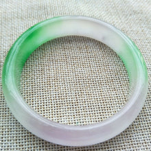 Load image into Gallery viewer, 57/58/59mm Certified Natural 3 Color Jadeite Emerald A Jade HandCarved Lucky Bracelet Bangle V526