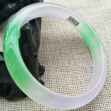 Load image into Gallery viewer, 10% OFF- 57/58/59mm Certified Natural 3 Color Jadeite Emerald A Jade HandCarved Lucky Bracelet Bangle V513