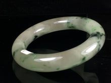 Load image into Gallery viewer, 10% OFF- 57/58/59mm Certified Natural Lavender 3 Color Jadeite Emerald A*Jade HandCarved Lucky Jade Round Bangle A094