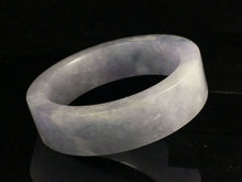 Load image into Gallery viewer, 10% OFF- 56/57/58mm Certified Natural Lavender Jadeite Emerald A*Jade HandCarved Lucky Jade Bangle A090