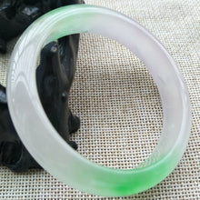 Load image into Gallery viewer, 10% OFF- 56/57/58mm Certified Natural 3 Color Jadeite Emerald A Jade HandCarved Lucky Bracelet Bangle V518