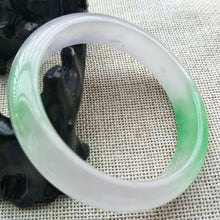 Load image into Gallery viewer, 10% OFF- 56/57/58mm Certified Natural 3 Color Jadeite Emerald A Jade HandCarved Lucky Bracelet Bangle V518