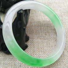 Load image into Gallery viewer, 10% OFF- 57/58/59mm Certified Natural 3 Color Jadeite Emerald A Jade HandCarved Lucky Bracelet Bangle V501